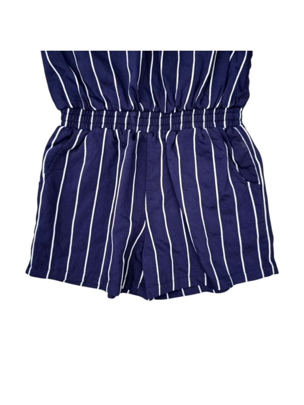 Habitual Striped Romper Blue and White 4T - Picture 9 of 11
